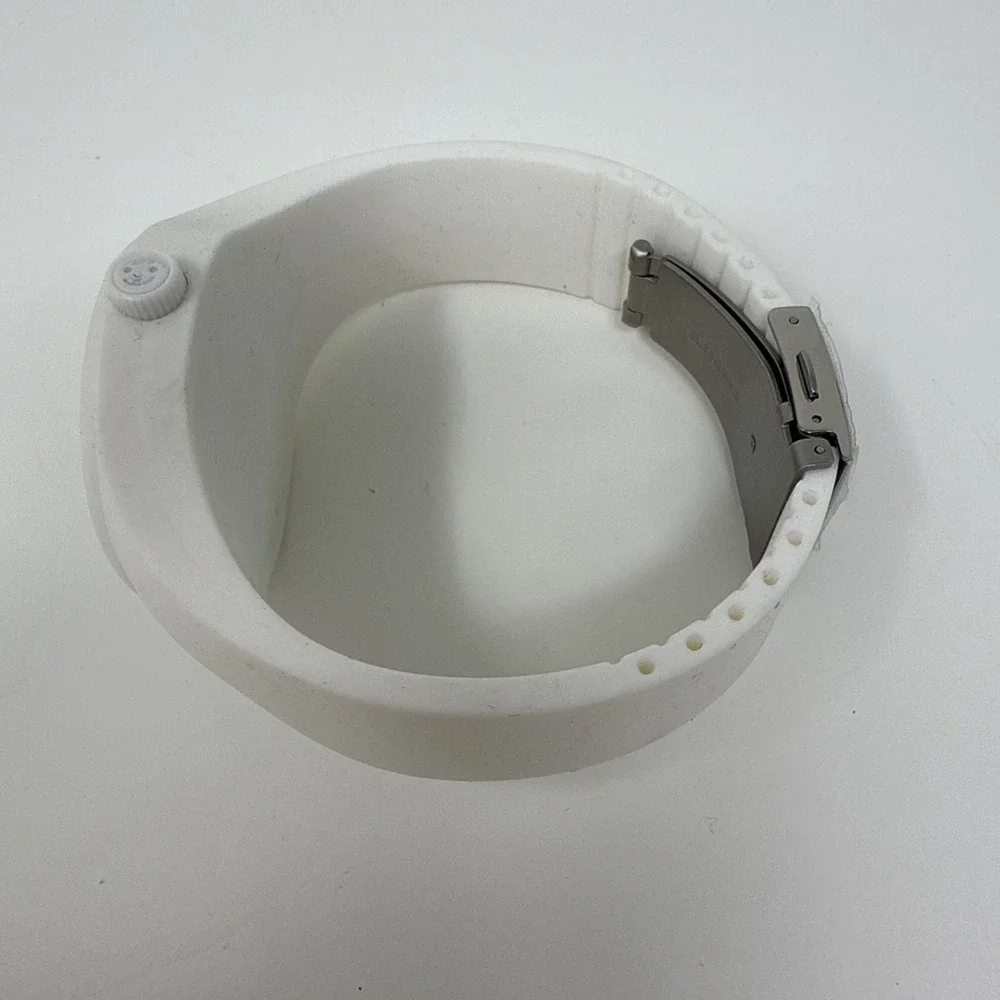 Neff Timely White Quartz Black & White Sucker Face Dial Watch w/New Battery
